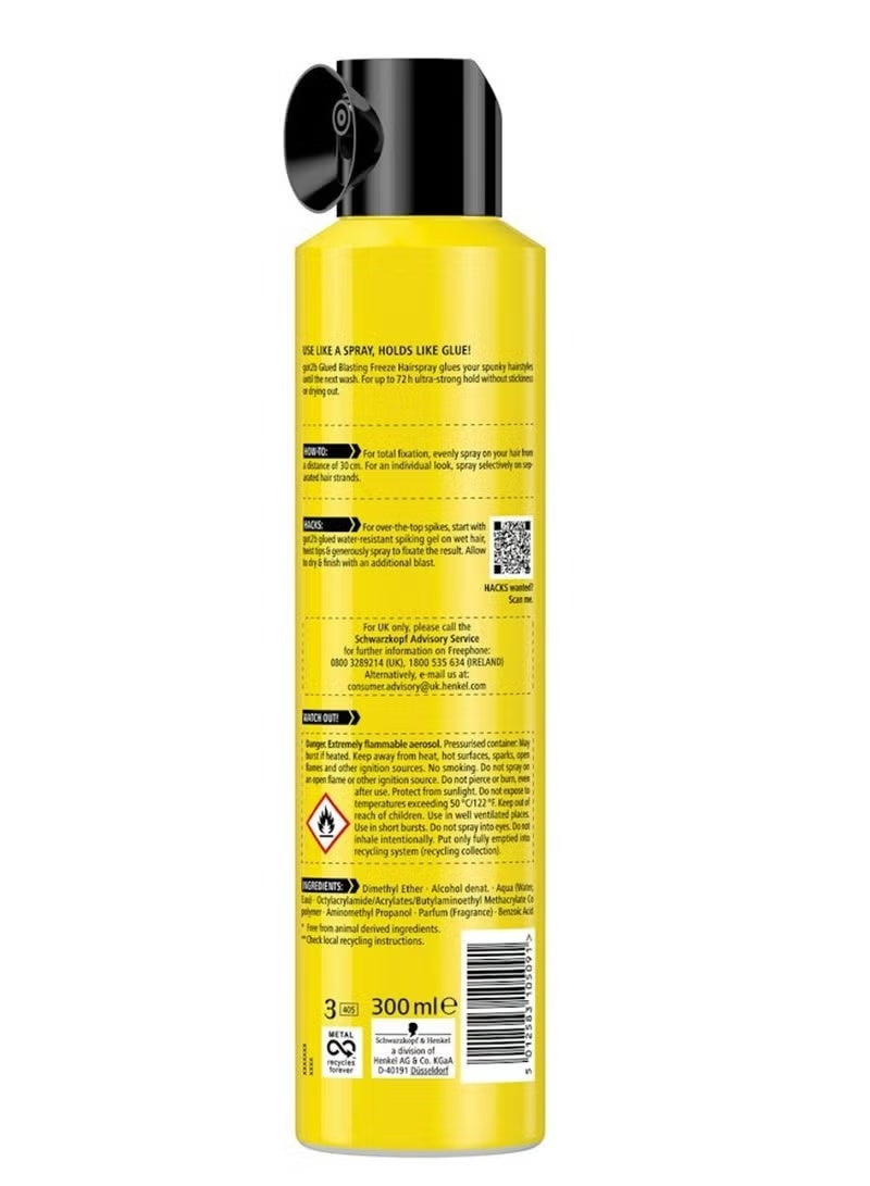 Got2b Glued Hairspray Blasting Freeze Hold 300ml - 2 Packs - Image 2
